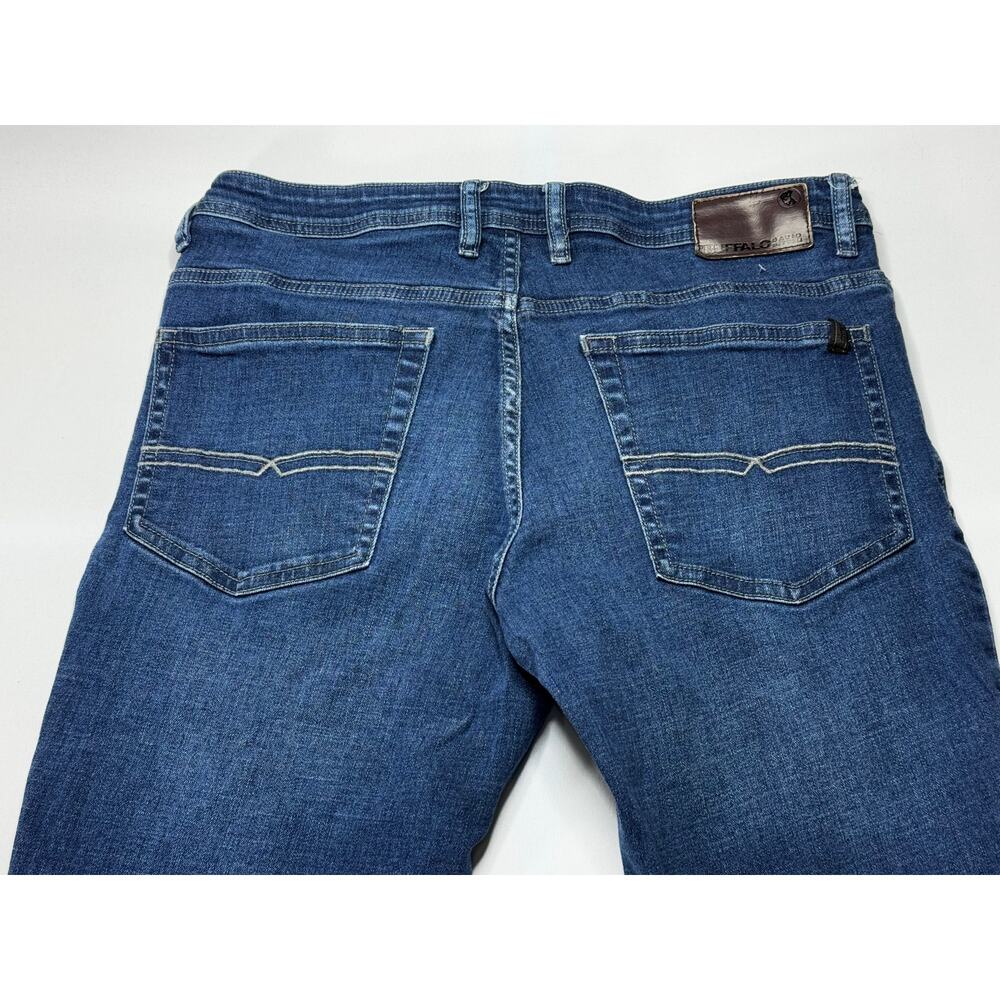 Buffalo David Bitton Men's Jackson Straight Stretch Blue Denim Jeans - Sz 34x31 - Picture 4 of 7